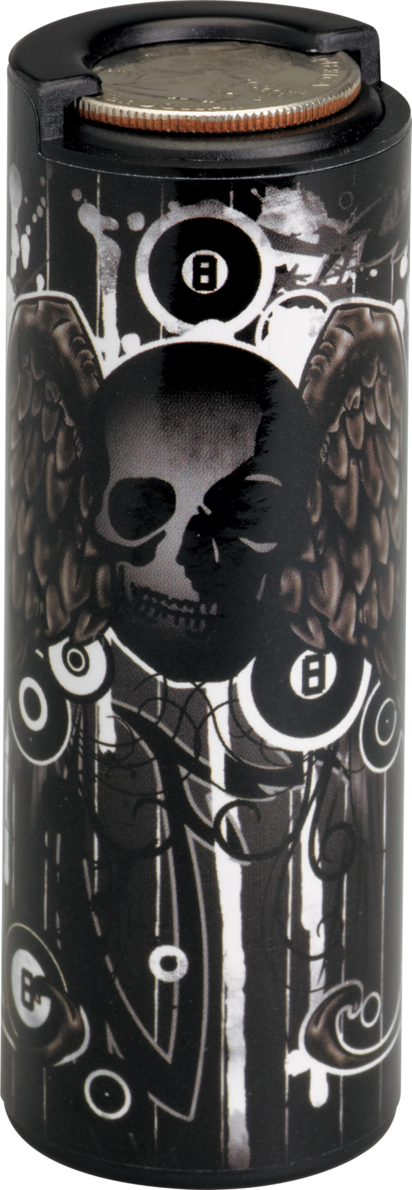 Coin Holder - Eight Ball Mafia Skull & Wings